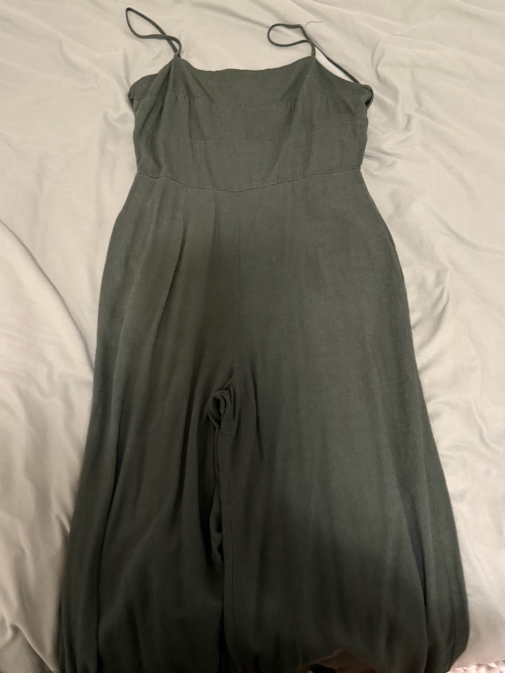 Women’s Olive Green Spaghetti Strap Jumpsuit